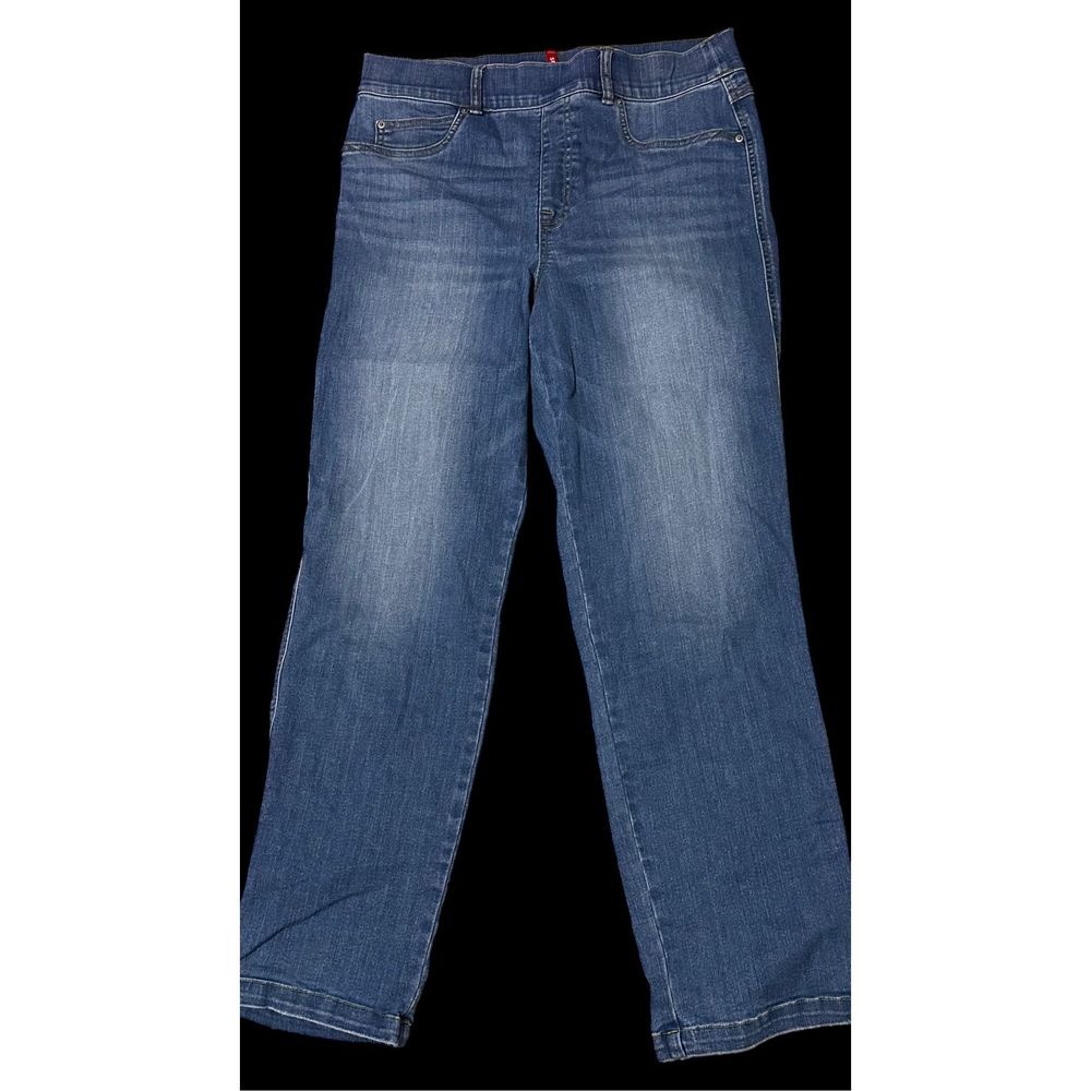 GREAT CONDITION SPANX WOMEN SIZE LARGE Straight Leg Jeans $128.00 COLOR: VINTAGE